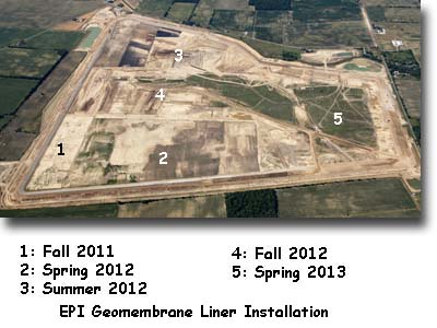 Columbus Upground Reservoir geomembrane liner